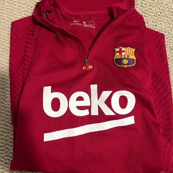 FC Barcelona Authentic 20/21 Vaporknit 1/4 Zip Top - Picture 3 of 7
